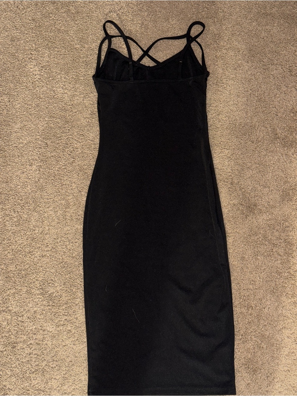 SHEIN Black Strappy Crisscross Bodycon Mini Dress - Picture 4 of 4
